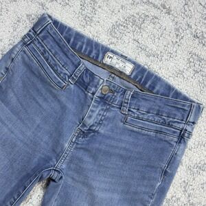 Free‎ People Low Slung Skinny Jeans Women's Size 26 Low Rise Elastic Waist Boho